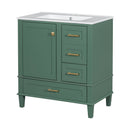 Bathroom Vanity, Modern Bathroom Cabinet With Sink Combo Set, Bathroom Storage Cabinet With A Soft Closing Door And 3 Drawers, Solid Wood Frame by HouseOfZazla