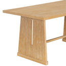 Dining Set With Rectangular Table, 4 Upholstered Chairs & 1 Padded Bench