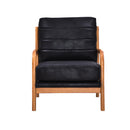 Foil Fabric Wood Armchair