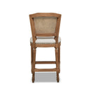 Triomphe - Rattan Wicker High Back Armless Counter Bar Stool by HouseOfZazla