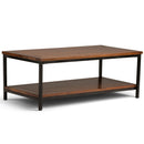 Skyler - Coffee Table - Dark Cognac Brown by HouseOfZazla