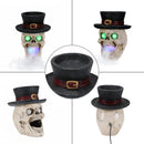 LED Light-Up Skull with Top Hat & Mist Maker