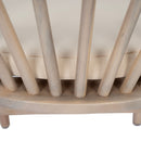 Outdoor Dining Chairs Set of 2 with Acacia Wood and Cream Washable Cushions by HouseOfZazla