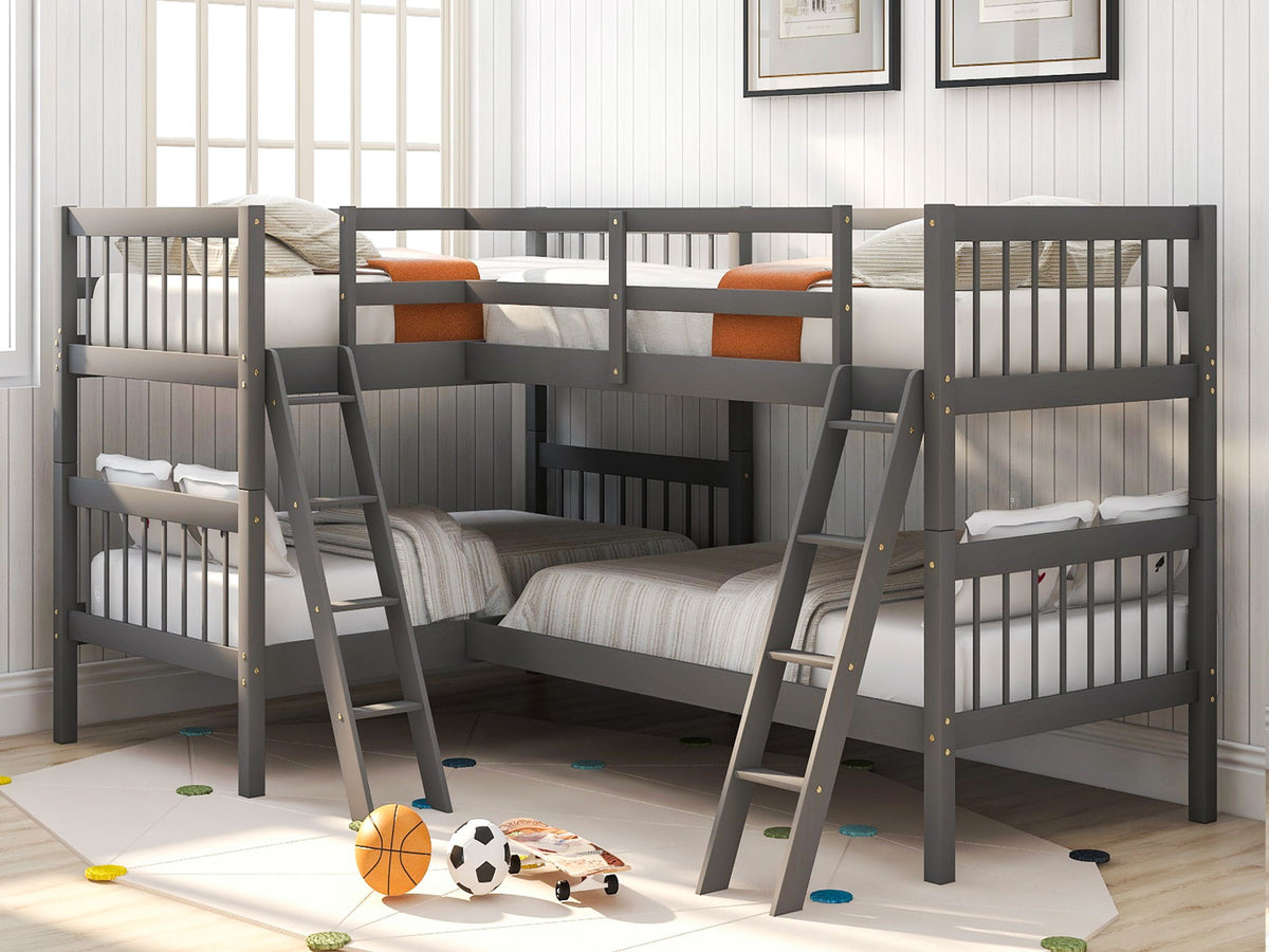 L Shaped Bunk Bed With Ladder, photo 8 of 13
