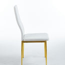 Dining Chair (Set of 4) - Gold / White by HouseOfZazla