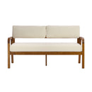 4-Pieces Outdoor Sofa Set with Cushions - Teak