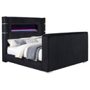 Tisdall California King Flame Visualizer TV Bed Black