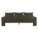 Algora 84.5 in. 3 Seater Modern Upholstered Velvet Sofa, Moss by HouseOfZazla