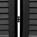 3 Panel Room Divider 6Ft Wood Folding Privacy Screen Black Room Separator Free Standing Wall Dividers (Black)