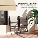 Outsunny Folding Patio Chairs Set of 2, Portable Outdoor Dining Chairs with High Back, Armrests by HouseOfZazla