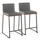 Mason Mara - Contemporary Fixed Height Quality Counter Stool (Set of 2) by HouseOfZazla