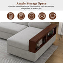 Sectional Sofa Upholstered Sofa Couch With Reversible Armrests For Living Room by HouseOfZazla