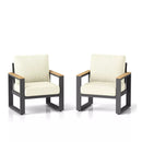All-Weather Patio Armchairs With Thick Cushions (Set of 2)