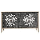 Sideboard Buffet Cabinet with 4 Doors and Adjustable Shelves