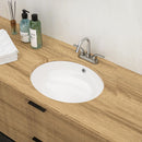 Elegant Ceramic Oval Undermount Bathroom Sink With Overflow by HouseOfZazla