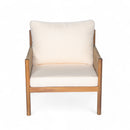 Modern Outdoor Woven Lounge Chair With Solid Wood Frame - Teak
