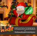 Outdoor Inflatable Santa Claus Decoration with Sleigh and Reindeer
