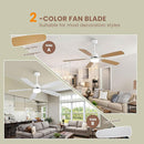 Indoor Modern 52 Inch Ceiling Fan with 6-Speed Remote and LED Light by HouseOfZazla