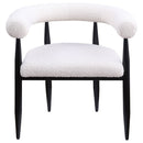 Notting - Upholstered Dining Arm Chair (Set of 2) In And Open C Shaped Backrest - Cream