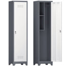 Broom Storage Cabinet Narrow Slim With Hooks And Shelves, Heavy-Duty by HouseOfZazla