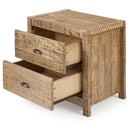 Albany Walnut Rustic Nightstand With Drawers, Bedside Table, End Table for Living Room Bedroom Assembled with Sturdy Solid Wood