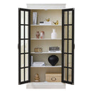 Rustic Style Display Cabinet With Glass Doors For Collectibles by HouseOfZazla