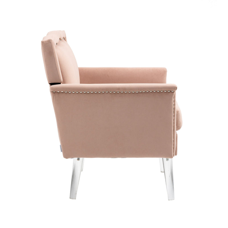 Accent Chair, Living Room Chair / leisure single sofa with acrylic feet