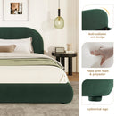 Dark Green Velvet Bed Frame by HouseOfZazla