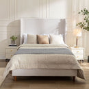 Harper - Tall Headboard Upholstered Bed / High Headboard / Elegant Simplicity / No Box Spring Needed by Unique Piece Furniture