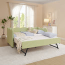 Gingham Daybed With USB Charging Port, Wave-Shaped Design by HouseOfZazla