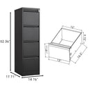 Durable Metal 3 Drawer File Cabinet With Lock For Office Storage by HouseOfZazla