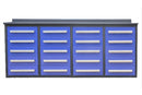 Garage Storage Cabinets With Workbench (With 20 Drawers) - Blue by HouseOfZazla