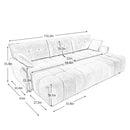 Sofa Set With Ottoman And Pillows, Textured, High Resilience Cushions by HouseOfZazla