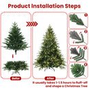 6ft Pre-Lit Artificial Christmas Tree with 400 Warm Lights