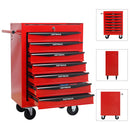 Rolling Metal Tool Chest With Drawers, Steel Storage Cabinet With Ball Bearing Slides by HouseOfZazla