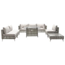 K&K Patio 8-Piece Patio Furniture Set with 43" Fire Pit Table by HouseOfZazla