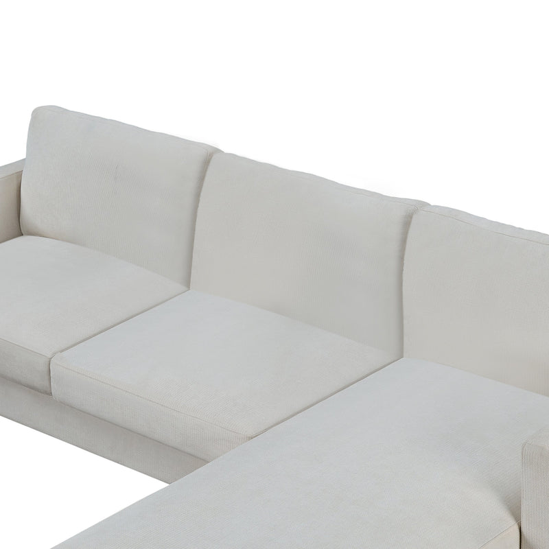 Walker Edison | Linen Sectional Sofa with Chaise