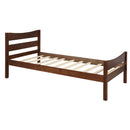 Twin Size Platform Bed With Headboard And Wooden Slat Support by HouseOfZazla