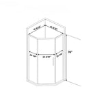 Diamond Shaped Corner Shower Door, Inward Sliding, Stainless Steel Frame by HouseOfZazla