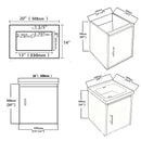 20 Inch Floating Bathroom Vanity with Sink, Soft-Close Door, Ceramic Sink, Plywood by HouseOfZazla