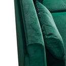 85.44" Modern Velvet Couch with Gold Legs,Upholstered Sofa for Living Room