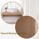 Modern Console Table with 4 Drawers – 59.2" Entryway Table in Natural Wood Finish