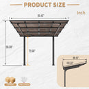 8x8FT Outdoor Carport with Galvanized Steel Frame and Sloped PC Roof by HouseOfZazla