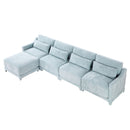 Stylish Sofa With Ottoman And Lumbar Pillows, Ergonomic Design by HouseOfZazla