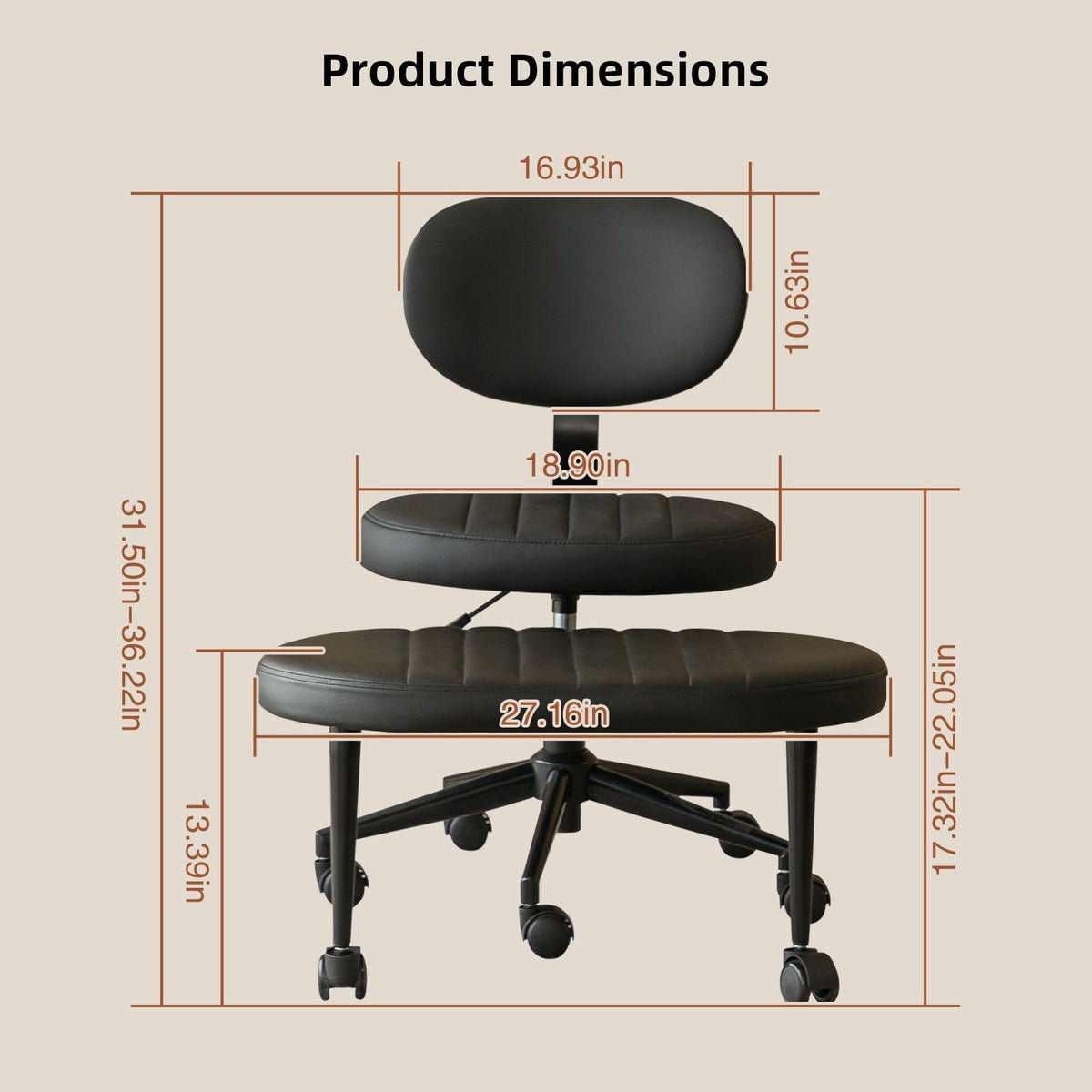 Ergonomic Cross Legged Office Chair With Back Support, photo 15 of 34