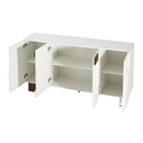 Sideboard Buffet Cabinet Wide Storage Unit With 4 Doors & Adjustable Shelves - White by HouseOfZazla