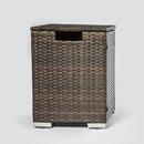 Outdoor Rectangle Fire Pit Table And Propane Tank Cover