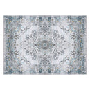 8x10FT VintageÊArea Rug Modern Non Slip Carpet Boho Low Pile Soft Rug Waterproof Machine Washable Rug for Living Room BedroomÊKitchen Dining Room Unde
