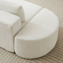 106.3-Inch V-Shaped Modular Sofa Set in Chenille Fabric