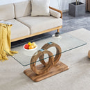 Contemporary Style Glass Top Coffee Table by HouseOfZazla